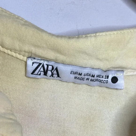 Zara yellow cream tie dye short jumpsuit, M - Picture 12 of 16